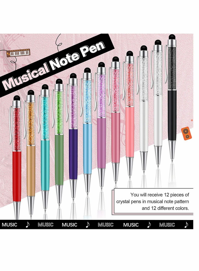 Ballpoint Pens, Advertising Pen, Rhinestone Capacitive Touch Screen Pen, Ballpoint Pens, for Office Pen Ballpoint Pen, Crystal Pens, Screen Touch Stylus Pen, for Colleague Co-worker, 12 Pieces - Image 5